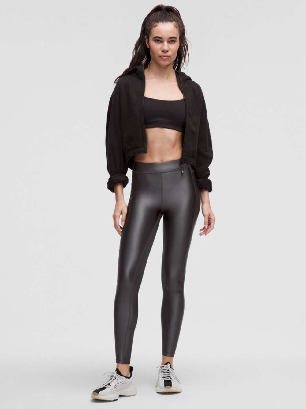Lululemon Satin Shine High-Rise Disco High-Rise Women 12 Black Active Leggings